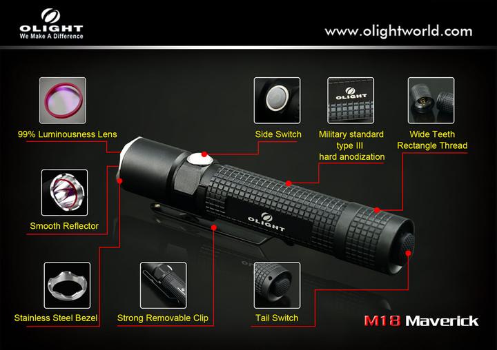 Produktbild Olight M18 Maverick (12.70 cm, 500 lm)
