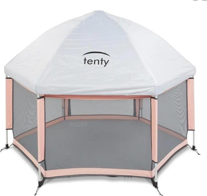 Image du produit Tenty Parc pour bébé rose/gris (100 cm, 150 cm)