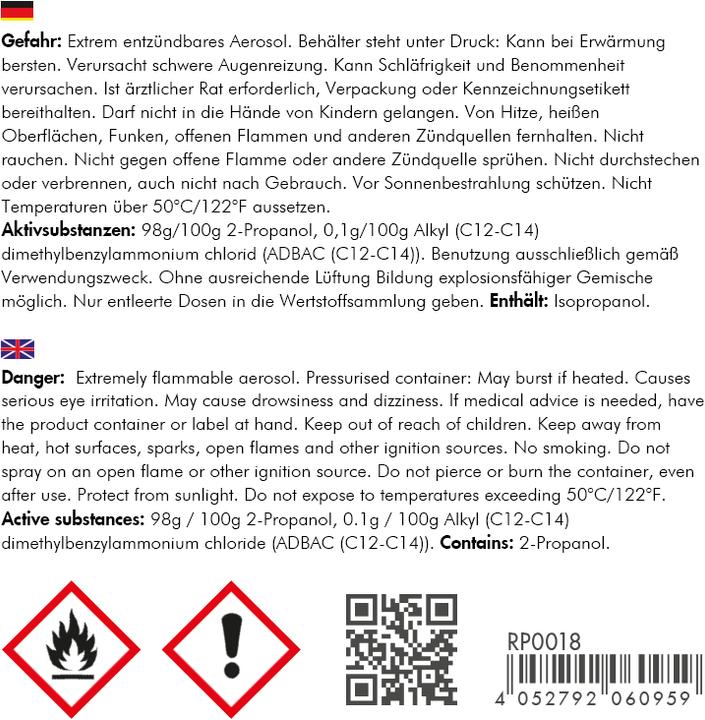 Actual product image LogiLink Surface disinfection spray (200 ml)