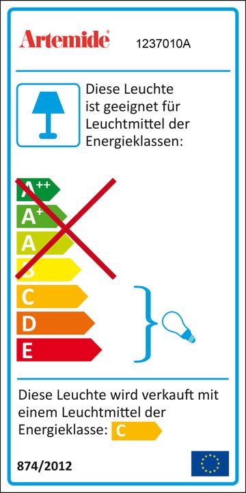 Label énergétique Artemide Pirce Mini (R7)