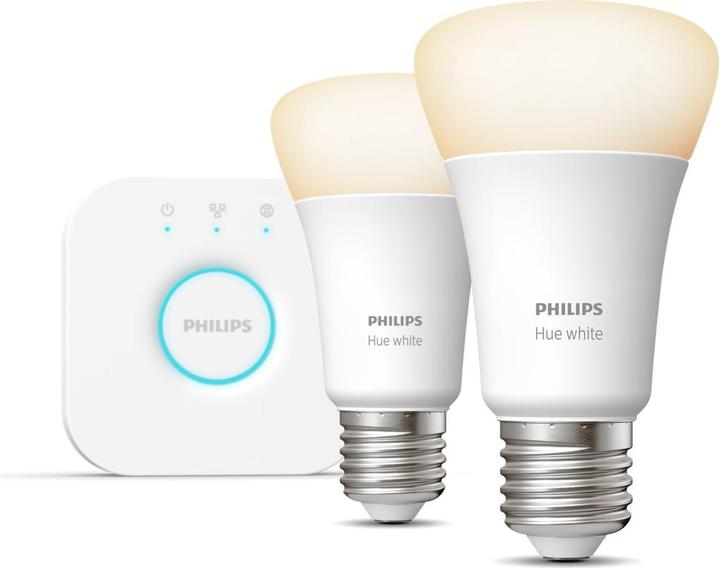 Actual product image Philips Hue White Starter Kit (E27, 9 W, 806 lm, 2 x, F)