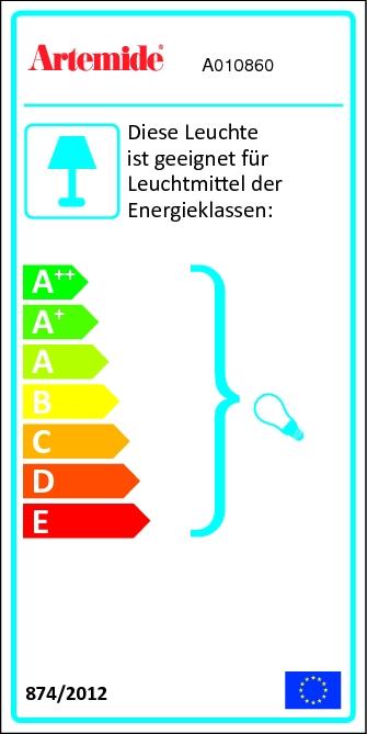 Energie-Label Artemide Tolomeo Micro Pinza (267 lm, E14)