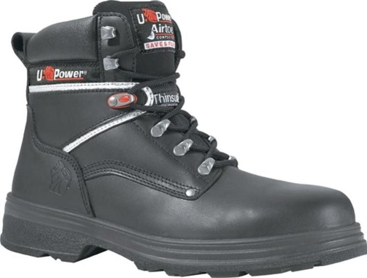 Immagine prodotto U-Power Stivale di sicurezza Performance Taglia 40 nero S3 SRC CI EN ISO 20345 pelle liscia (S3, 40)