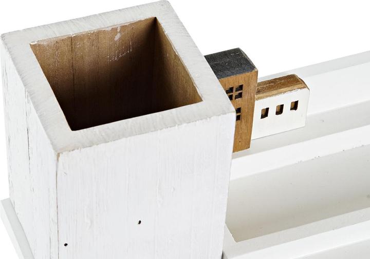 Actual product image DKD Home Decor Multipurpose organiser Pencil White Brown Wood Metal 30 x 40 cm 28 x 11 x 14 cm