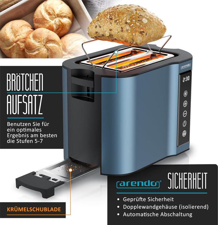 Immagine prodotto Arendo Toaster mit Display und 7 Bräunungsstufen