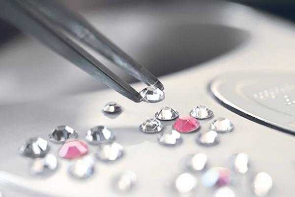 Productafbeelding Flexi Glam Splash Mystic met Swarovski-kristallen S - Intrekbare hondenriem - 3 m - Zwart (S, Hond, Algemeen)