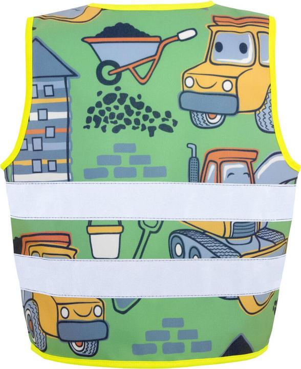 Actual product image Korntex Kinder Warnweste Action „Working Heroes“ - CO2 Neutral - Hellgrün/Baustelle - XS (XS)