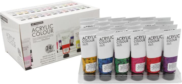 Image du produit Art Ranger 24x22ml Set couleurs primaires acrylique (Multicolore, 528 ml)