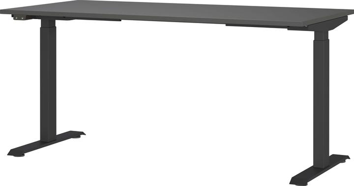 Actual product image Germania JET height-adjustable desk graphite rectangular, T-leg frame black 160.0 x 80.0 c (160 x 72 cm)