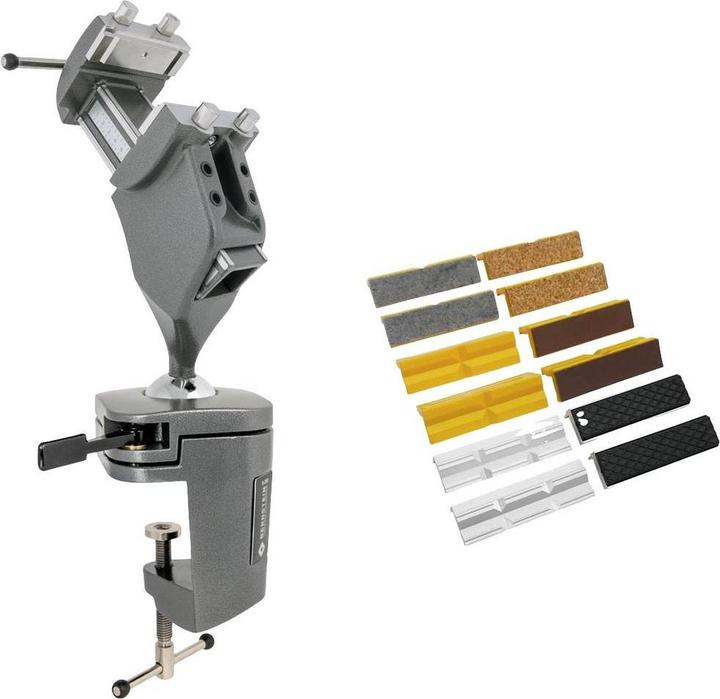 Bernstein Kugelgelenk-Schraubstock SPANNFIX 4 zum Anklemmen (inkl. 9-900-SET-100) (100 mm)