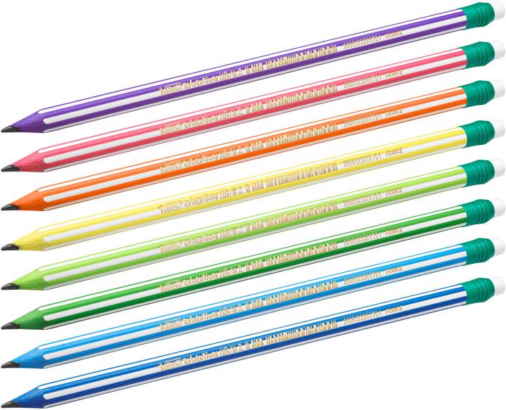 Actual product image Bic Evolution Stripes (2 mm, HB, 12 x)