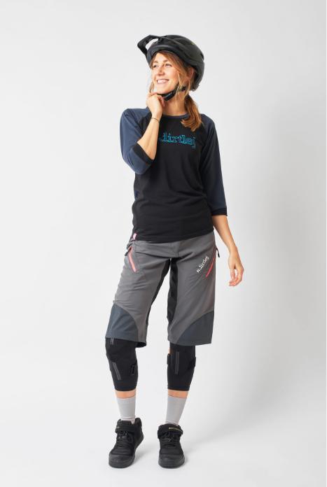 Immagine prodotto dirtlej Pantaloncini Trailscout Half & Half Ladies, grigio/pesca, L (L)