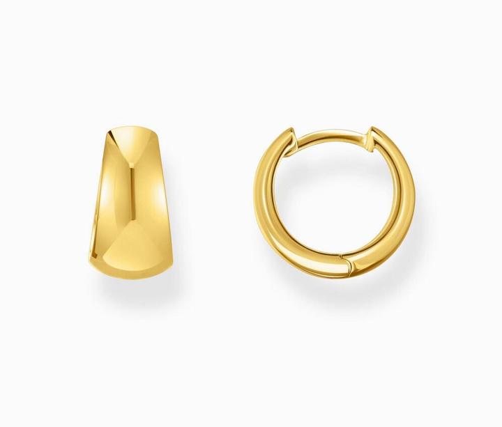Immagine prodotto Thomas Sabo Orecchini a cerchio trapezoidali (Argento 925, Doratura in oro giallo 750)