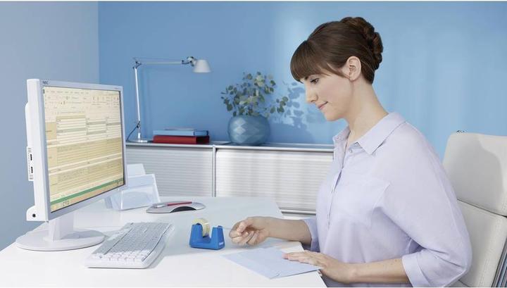 Produktbild tesa EASY CUT SMART Klebebandabroller für Tische, mit Anti-Rutsch-Technologie, inkl. 4 Rollen tesafilm