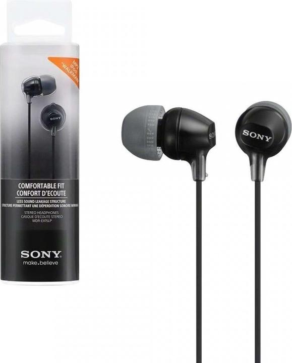 Actual product image Sony Mdr-Ex15lpb (No noise cancelling, Cable)