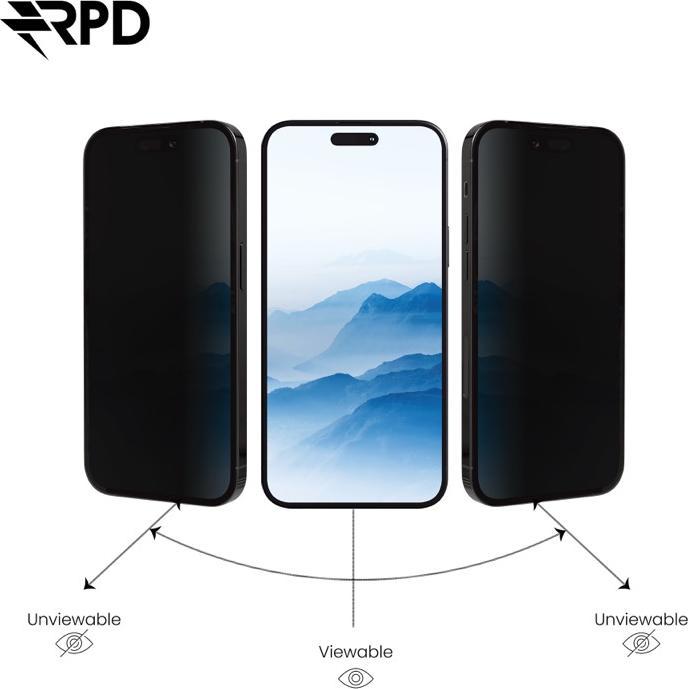 Image du produit RPD iPhone 16 Pro Max - SilkTouch Premium - Edge-to-Edge Tempered Glas / Panzerglas, Privacy (1 pièce(s), Apple iPhone 16 Pro Max)