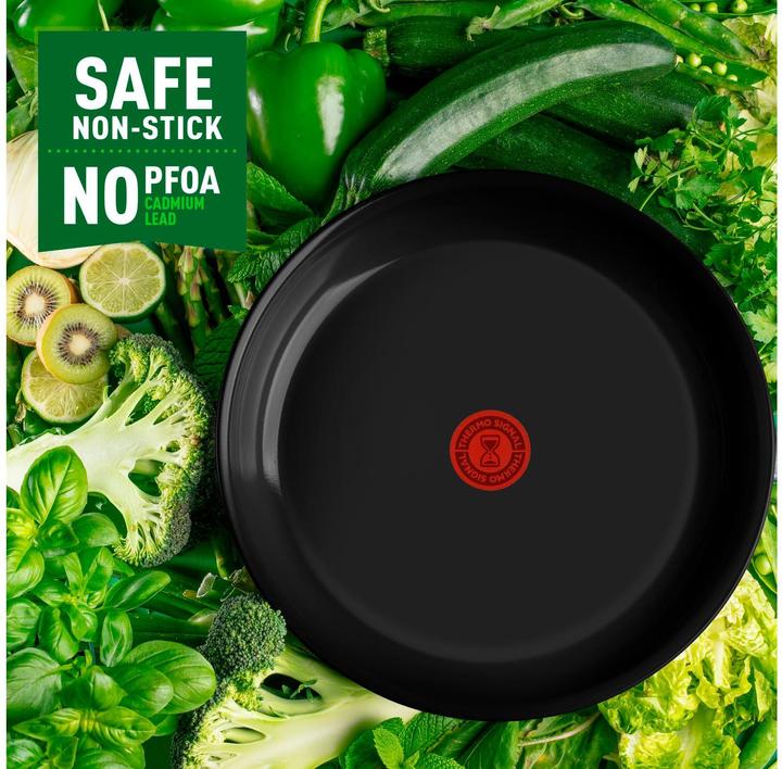 Image du produit Tefal Poêle à frire Renew Black On 24cm (24 cm, Poêle à frire, Aluminium, Céramique)