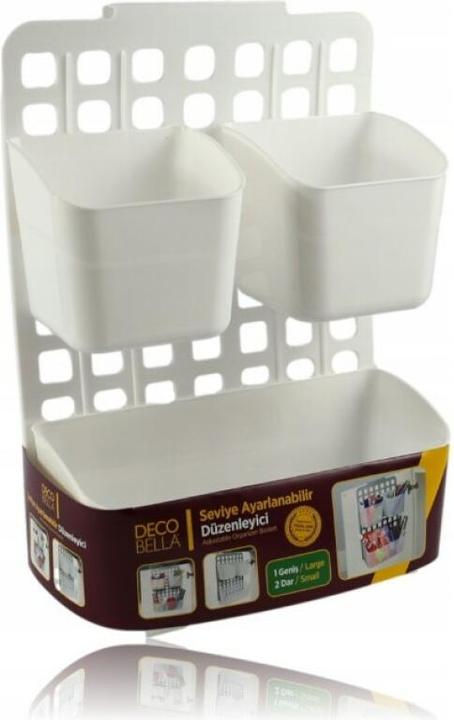 Image du produit Triton Sac de rangement suspendu, organiseur, plastique, blanc