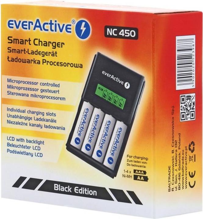 Immagine prodotto Everactive Caricabatterie NC450B Batteria domestica AC (1 pz., AAA, 2000 mAh, Batteria + Caricabatterie)