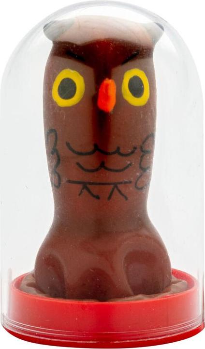 Actual product image Condomerie Hand-painted joke condom with owl motif in brown (1 pcs.)