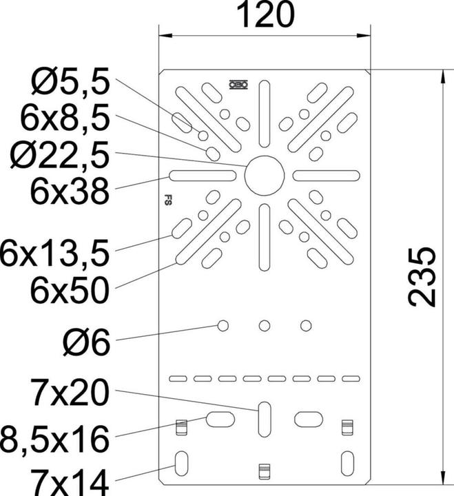 Actual product image OBO Bettermann Mounting plate