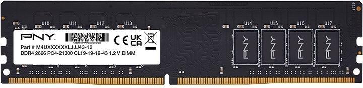 Immagine prodotto PNY Pamięć 8GB DDR4 2666MHz 21300 MD8GSD42666-SI BULK (1 x 8GB, 2666 MHz, DDR4-RAM)
