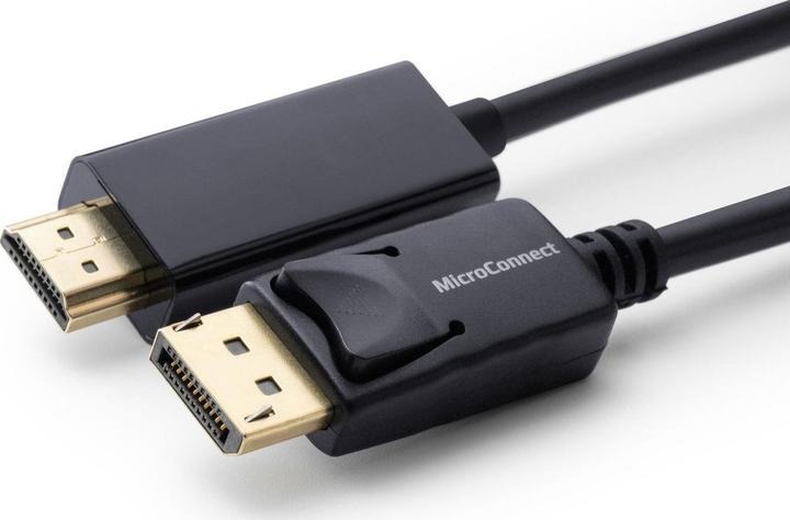 Actual product image MicroConnect DisplayPort to HDMI Cable 10m Male (10 m, DisplayPort)