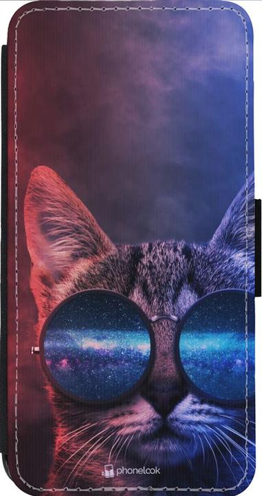 Image du produit PhoneLook Coque Wallet noir Red Blue Cat Glasses (Apple iPhone 13 Pro Max)