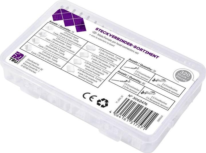 Actual product image Tru Components TC-12249904 Connector set 0.05 mm² 0.34 mm² White 320 pcs.