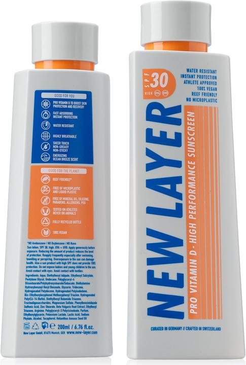 Actual product image New Layer Pro Vitamin D High Performance (Suntan lotion, SPF 30, 200 ml, 273 g)