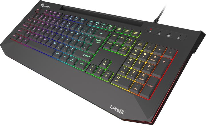 Immagine prodotto Genesis LITH 400 per giochi, retroilluminazione LED RGB, USA, nero, con cavo (Ing. Int., Cablato)