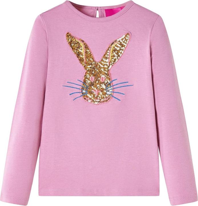 Produktbild VidaXL Kinder-Langarmshirt Dunkelrosa 128,Material: 95 % Baumwolle (128)