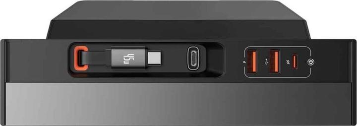 Image du produit Baseus HUB USB T-Space Series pour Tesla Model 3 / Y avec câble USB C 45W intégré - Noir
