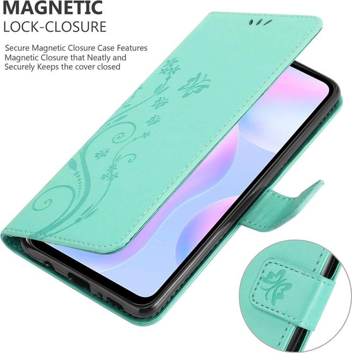 Produktbild Cadorabo Hülle für Xiaomi RedMi 9A / RedMi 9AT mit Blumen Muster (Xiaomi Redmi 9A, Xiaomi Redmi 9AT)