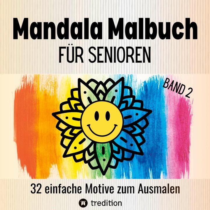 Produktbild Malbuch für Senioren Mandala 32 einfache Motive zum Ausmalen - Gehirntraining für Rentner, Erwa