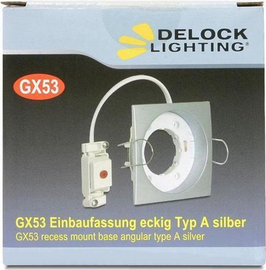 Actual product image Delock GX53, recessed, angular, type A, silver