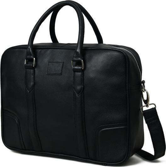 Actual product image Only-Bags.Store Texas black leather briefcase