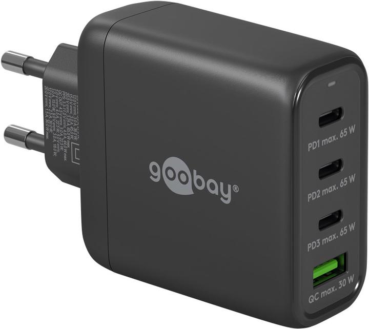 Goobay Caricabatterie Rapido USB C Multiport con tecnologia GaN (68 W)