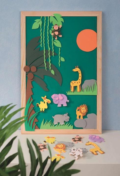 Actual product image Glorex Sponge rubber sticker 12 pcs Africa 1, self-adhesive