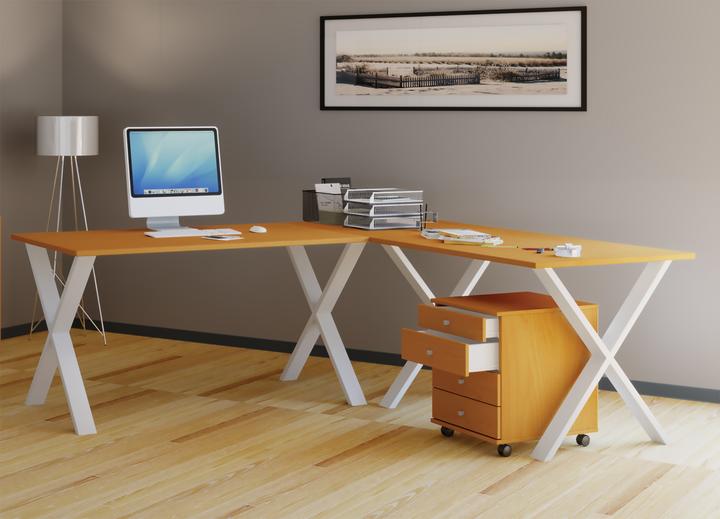 Produktbild VCM Büromöbel Eckschreibtisch Lona Tiefe 50 cm X Weiss (130 x 130 x 76 cm)