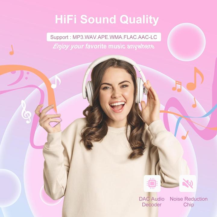 Image du produit Zaqe Lecteur MP3 M4-rose avec Bluetooth (64 Go)