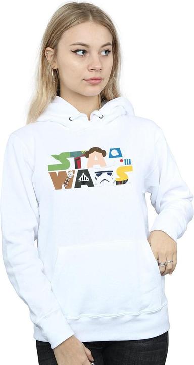 Actual product image Star Wars Womens/Ladies Character Logo Hoodie (XXL)