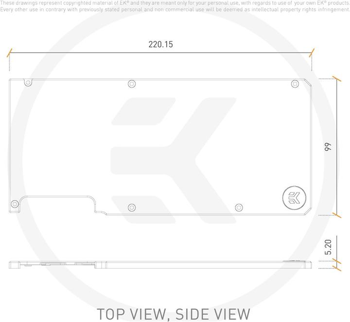 Image du produit EKWB Plaque arrière EK Quantum Vector RTX 3080/3090