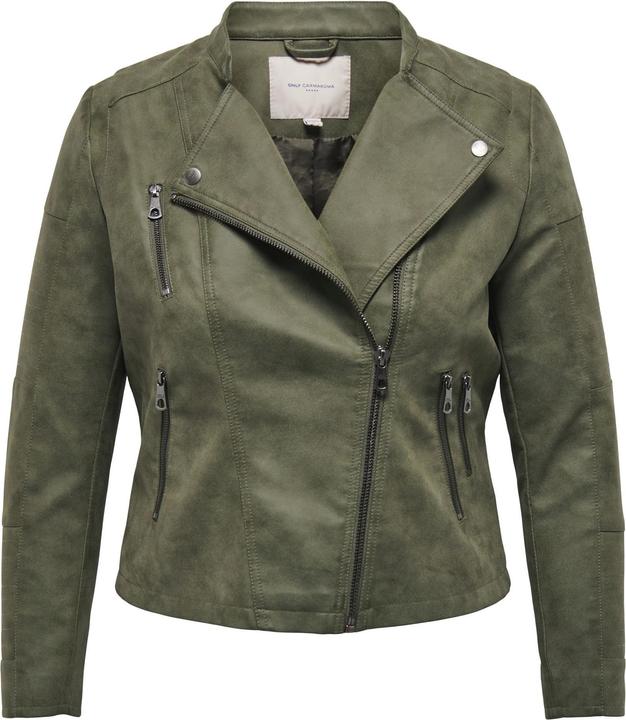 Only Curvy Biker Jacke Kunstlederjacke