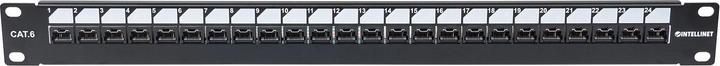 Produktbild Intellinet Abschliessbares Patchpanel Cat6 ungeschirmt 24 Ports Desktop Klemmleisten mit 90 Grad abgewinkelt...