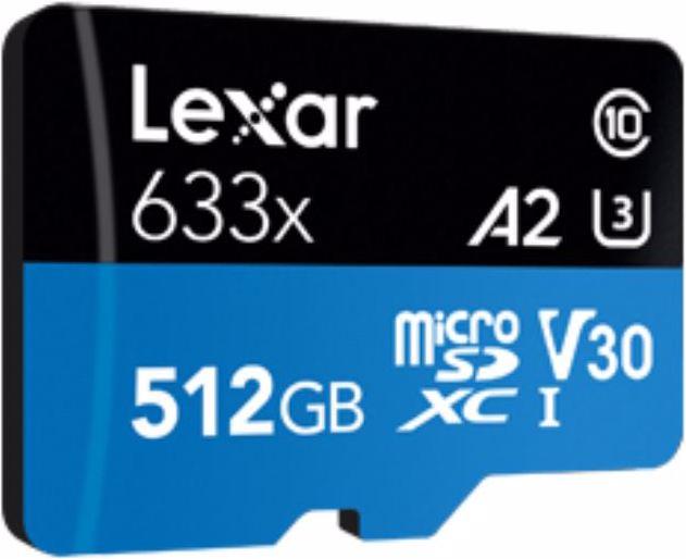 Produktbild Lexar High-Performance (512 GB, microSDXC, U3, UHS-I)