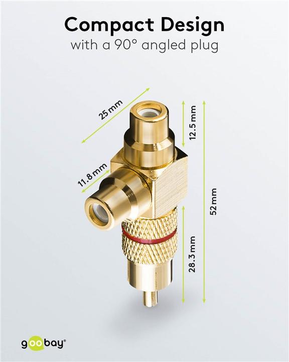 Image du produit Goobay Adaptateur RCA Y (Adaptateur angulaire)