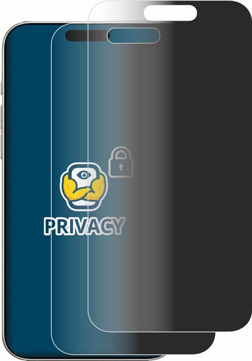 Productafbeelding BROTECT Anti-spionnetje privacyfolie Beschermfolie tegen blauw licht (2 Stuk, Apple iPhone 16)