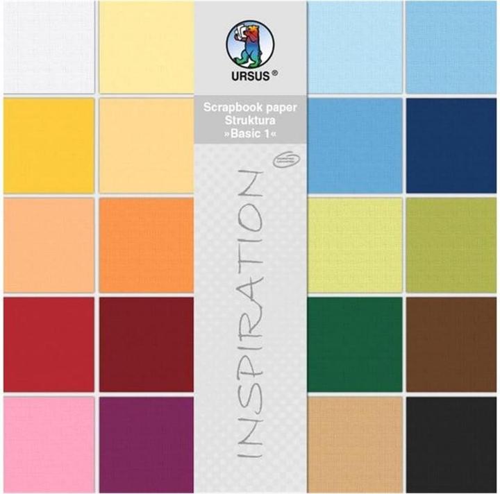 Image du produit Ursus Carton photo Basic 1, 30.5 x 30.5 cm, 20 feuilles (220 g/m², Quadrat)