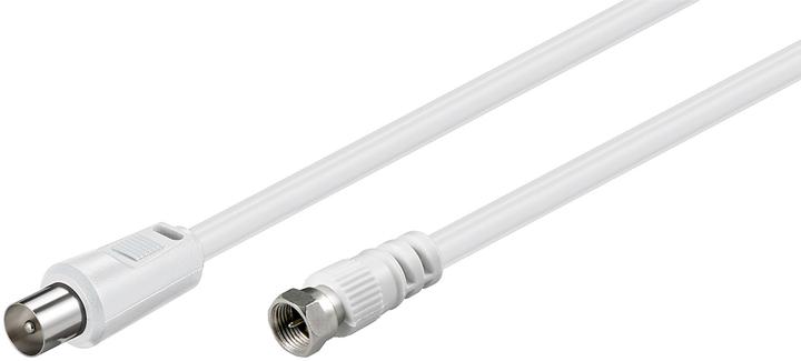 Produktbild Goobay SAT/Antenna Anschlusskabel, Weiss, 5 m (70 dB, Antennenkabel)